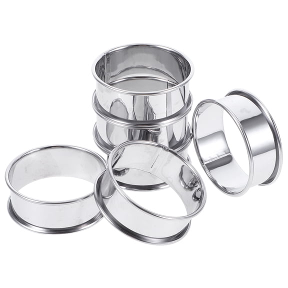 Masteelf  Tart Ring Molds Muffin Rings Furnace Graphite Crucible Tray with Cover Fruit Muffins Silver