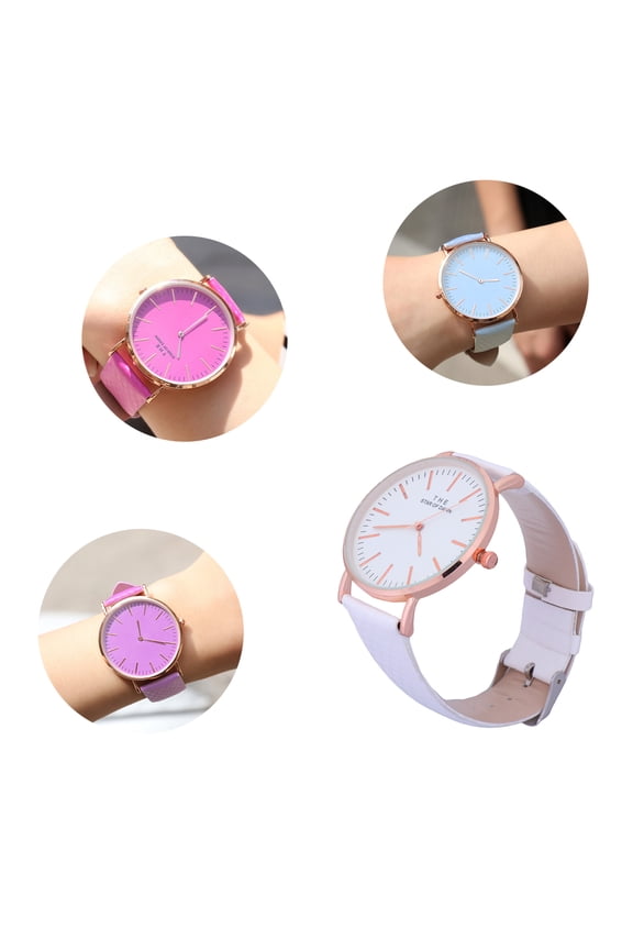 OFFIGAM Quartz Movement Bracelet Watch for Students, Fashion Plastic Gradient Design, and Stylish 1 Set
