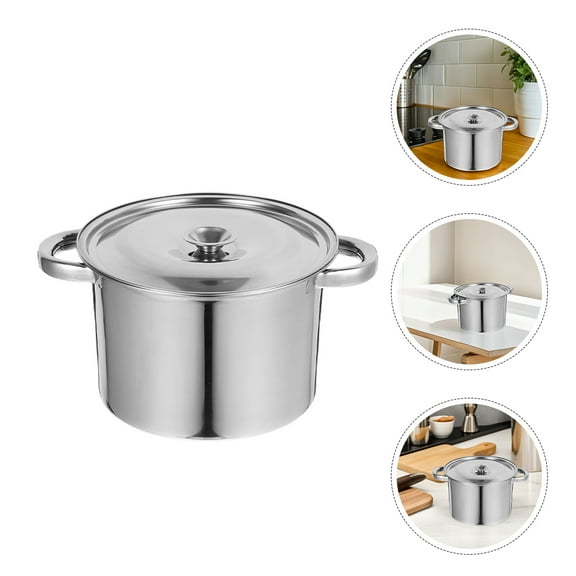 Masteelf Thick Stainless Steel Cookware Stockpot With Cover Soup Boiling Pot Thicken Cooking Pot Stainless Steel Stewing Pot Multifunctional Pot