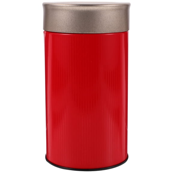 Masteelf Tin Airtight Tea Canister Cereal Storage Container 15.5X8.5CM Red