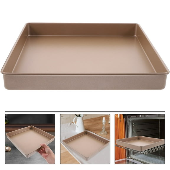 IDEANATEGRATE Cookie Pans Baking Tray Carbon Steel 1Set Golden