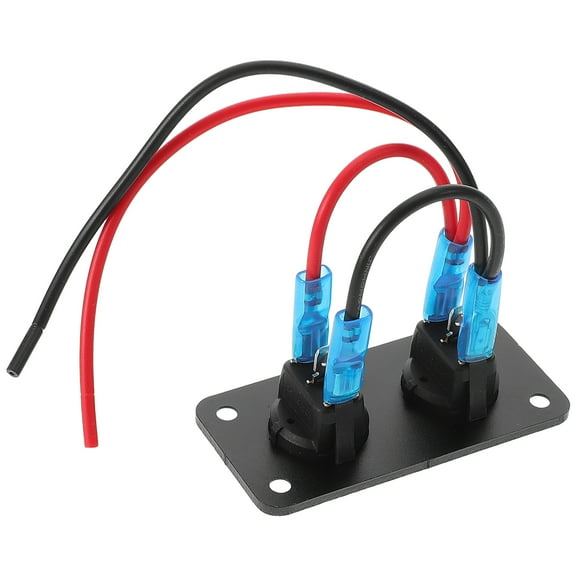 Masteelf Toggle Switch Panel 2 Gang Switch Panel Automotive Rocker Switch Panel For Vehicle Marine Boat Switch Panel Automotive Switch Panel