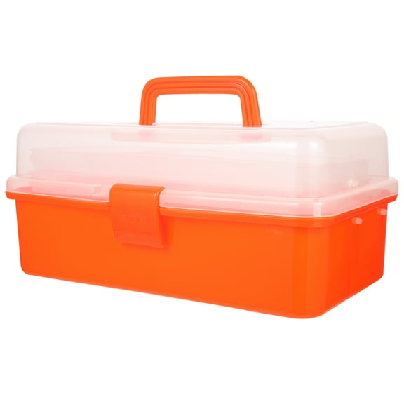 Masteelf  Tool Box Storage Boxes for Organizing Stackable Crate Cleaning Tools Case Office Orange