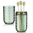 thumbnail image 1 of IDEANATEGRATE Toothbrush Covers Portable Toothbrush Holder Green PET 1 Set, 1 of 11