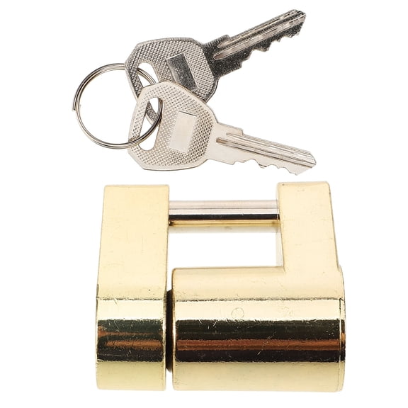 Masteelf Trailer Lock Connector Padlock for Trailer Coupler Trailer Security Lock Yellow