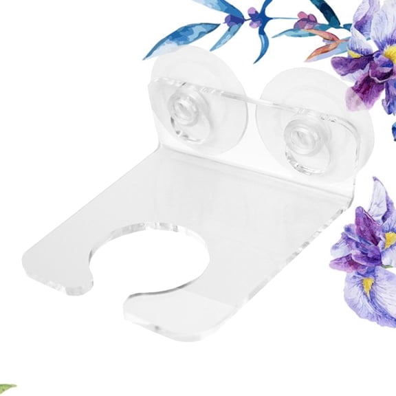 Masteelf Transparent Acrylic Wine Glass Holder Suction Cup Design for Bathroom Ideal for Glossy Surfaces 4.72x3.54 Inches