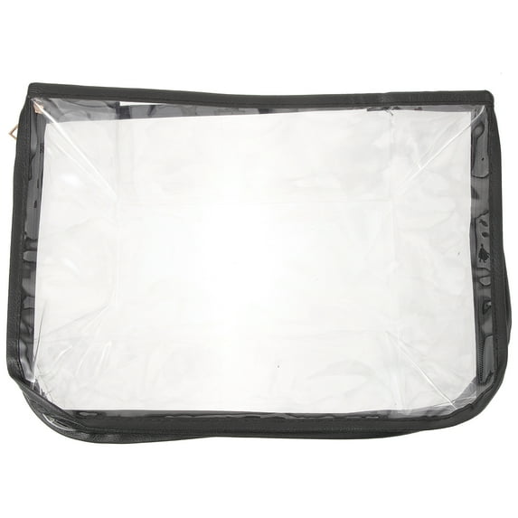 Masteelf Transparent Black Edge Bag Dust Storage Giant Big Makeup Reusable Hand Bags