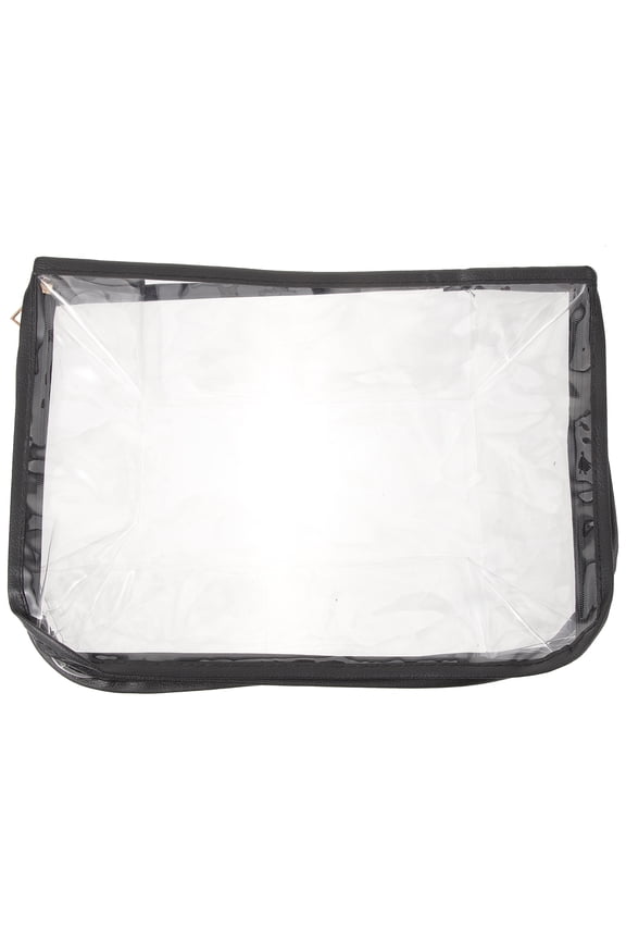 Transparent Black Edge Bag Dust Storage Giant Big Makeup Reusable Hand Bags