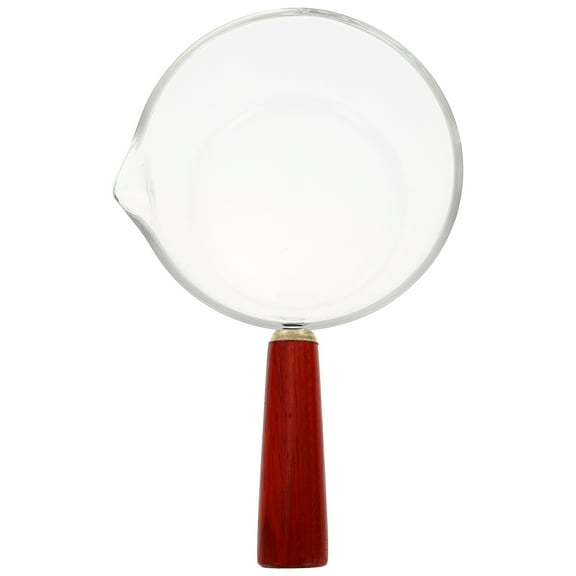 Masteelf Transparent Multipurpose Stew Pot for Home Use Safe Easy to Clean with Ergonomic Handle 7.8 Inches