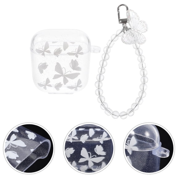 Masteelf Transparent Plastic Earbud Case for Protection Use Portable and Lightweight Compatible with AirPods