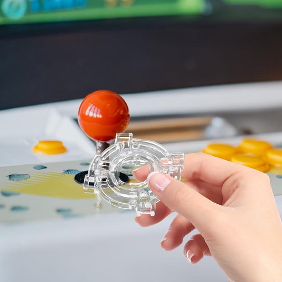 Masteelf Clear Plastic Joystick Base for Gaming Controllers with Circular Plate, Universal Fit, 1 Piece Replacement