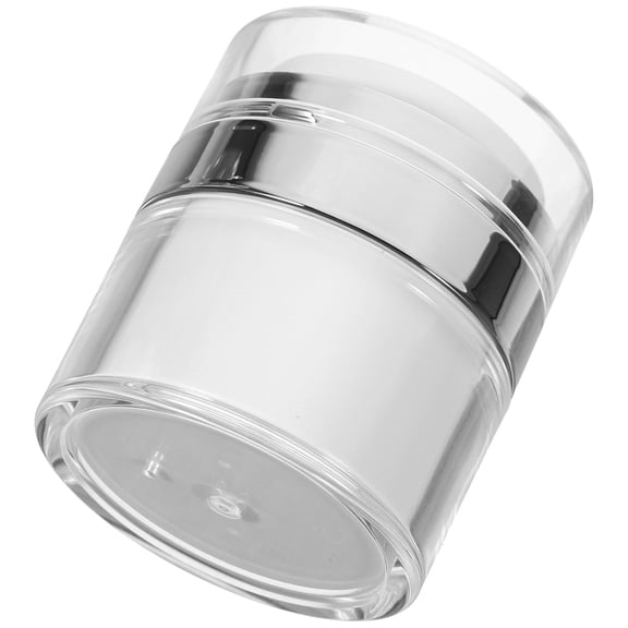 Masteelf Transparent Plastic Lotion Jar for Home Use Safe Design Prevent Oxidation 4.72 x 1.97 Inches