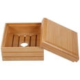 thumbnail image 1 of IDEANATEGRATE Rectangular Soap Holder Wood For Kitchen Accessories 1Set 3.3x3.3x2In, 1 of 7