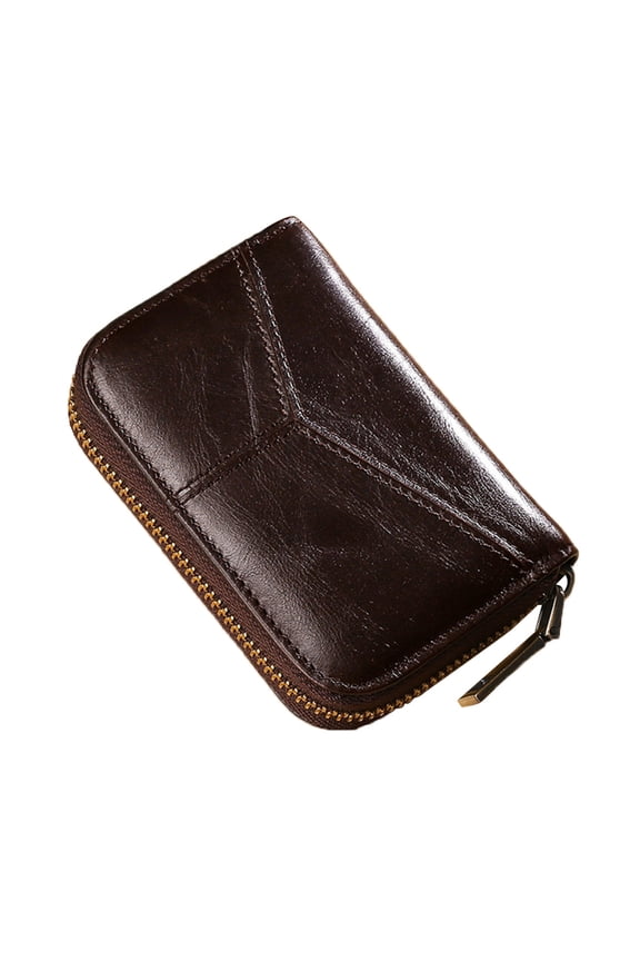 Trifold Zippered Coin Card Holder Bank Case Miss Travel