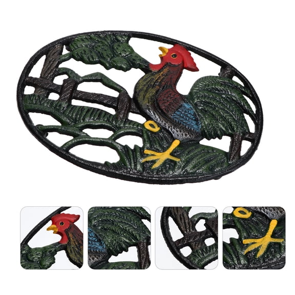 Masteelf  Trivets for Hot Pans Pad Rooster Thermal Insulation Thicken Pot Mat