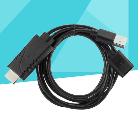 Masteelf USB Female to Male Adapter Cable for / iOS (Black)