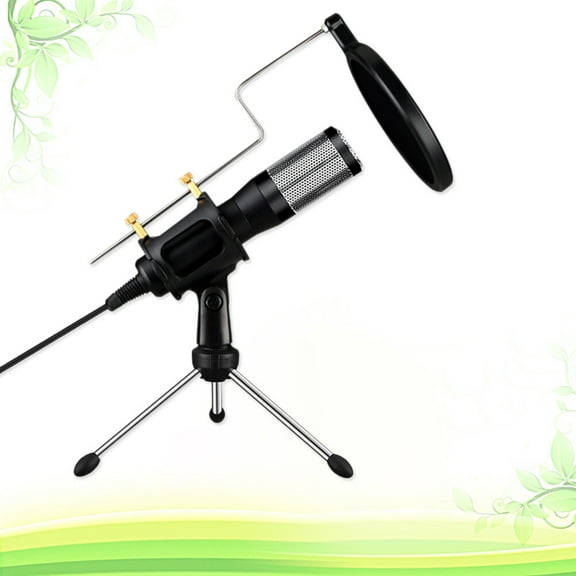 Masteelf USB Plug and Play Microphone Computer Conference Desktop Voice Chat Ultra Long Distance Microphone (Black)