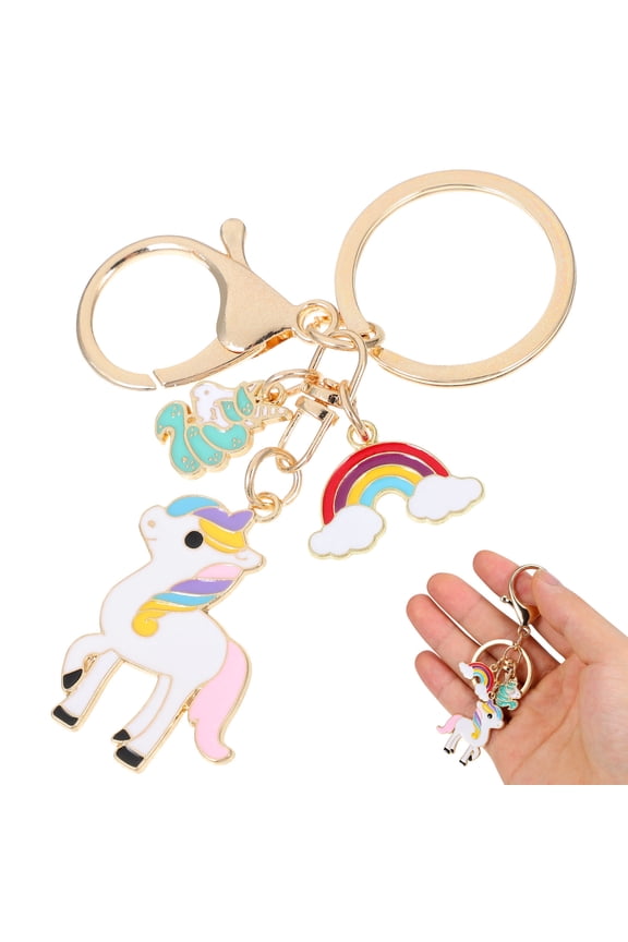 Unicorn Keychain Cute Purse Charm Decorative Keychain Car Key Pendant Decor