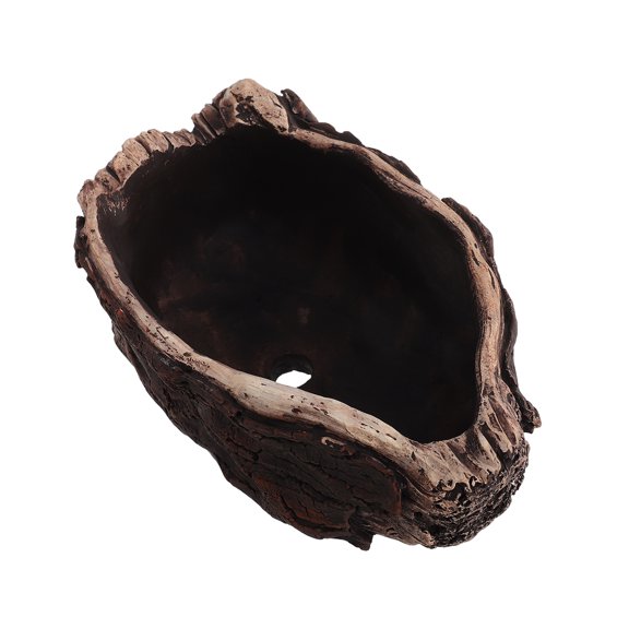 Masteelf Unique Cement Planter Pot For Succulents Creative Imitation Tree Stump Miniature Planter Pot Small Planter Cement Bonsai Planter