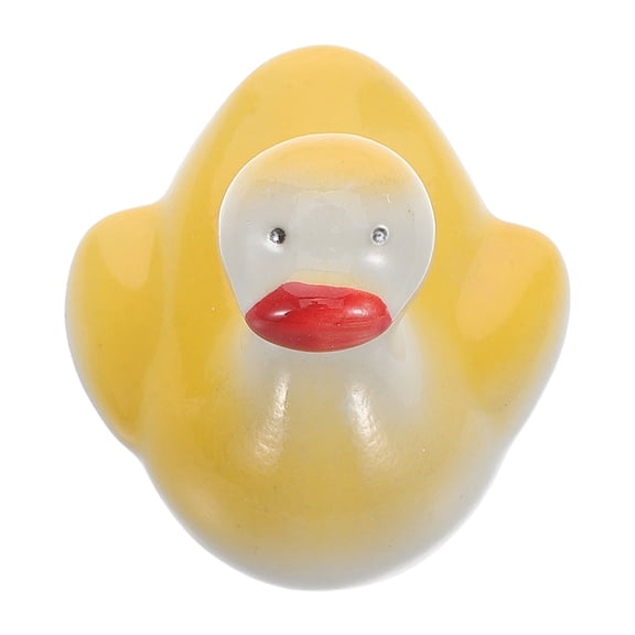 Masteelf Unique Decoration Ceramic Float Duck 7.00X6.50X6.50CM Yellow