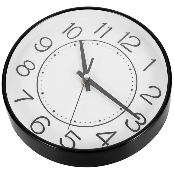 Masteelf Unique Wall Clock Room Wall-mounted Clock Office 20x20x4cm Black