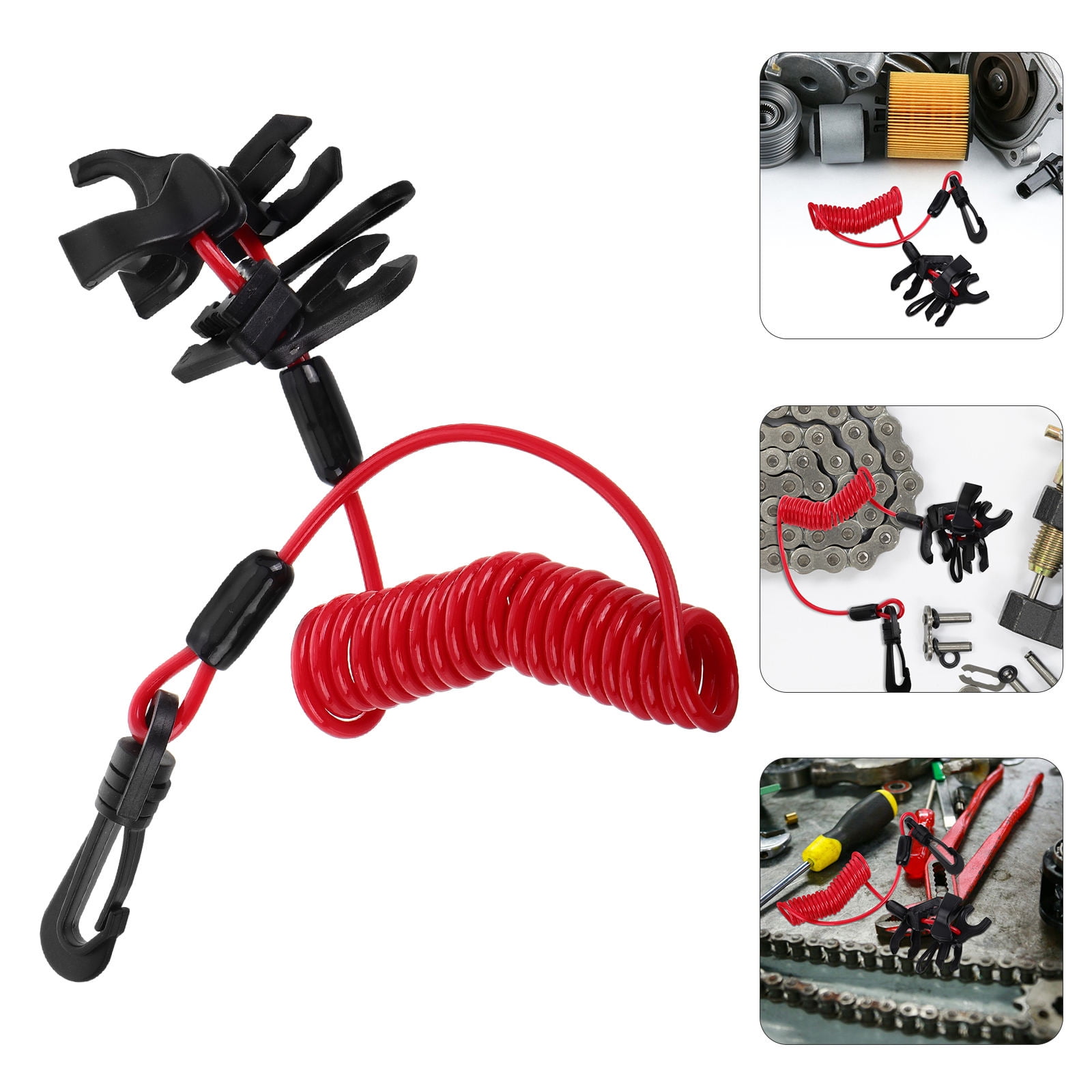 Boat Lanyard Boat Outboard Engine Motor Lanyard Kill Stop Switch 2Key  Safety Tether For Honda Kill Switch