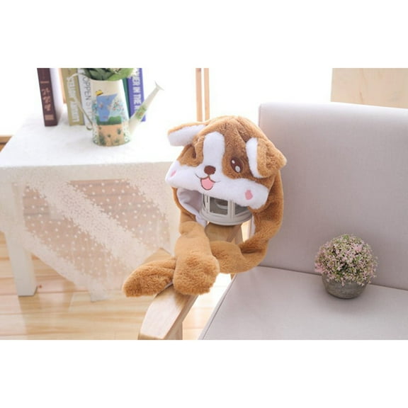 Masteelf Up Ears Corgi Hat Funny Cartoon Dog Pattern Plush Toy for Children Adults
