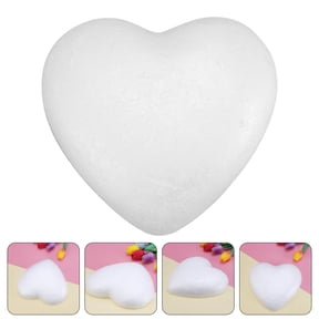 Masteelf Valentine's Day Decoration Materials Polystyrene Foams Hearts Modelling Child White