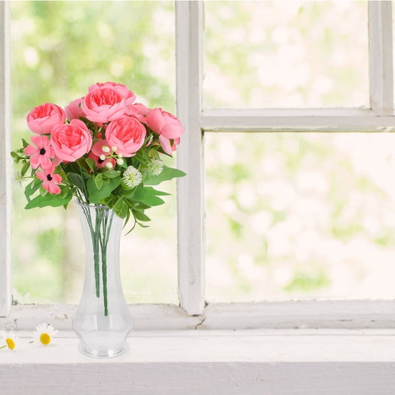 SWETRACE Flower Vase Restaurant Table Decor 1Set 8.7x3.3x2.9in