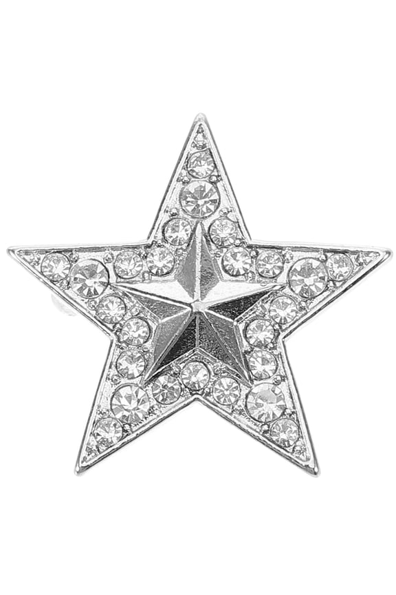 Vintage Alloy Brooch Fashionable Star Shaped Brooch Pin Rhinestone Inlaid Star Brooch Jewelry For Sweater Dress Jackets Suit