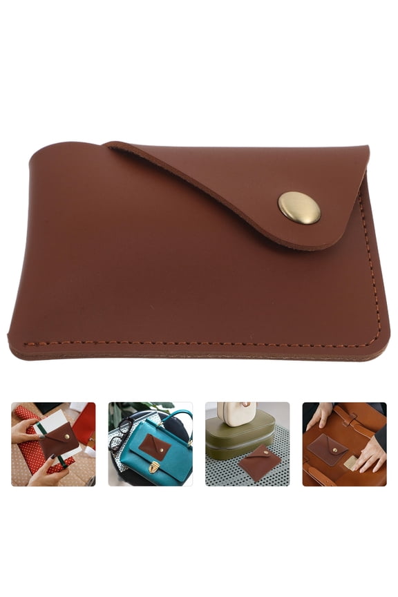 Vintage Card Holder Wallet Fake Leather Mini Coin Pouch Slim Cash Holder Credit Card Organizer for Business Cards and ID Cards