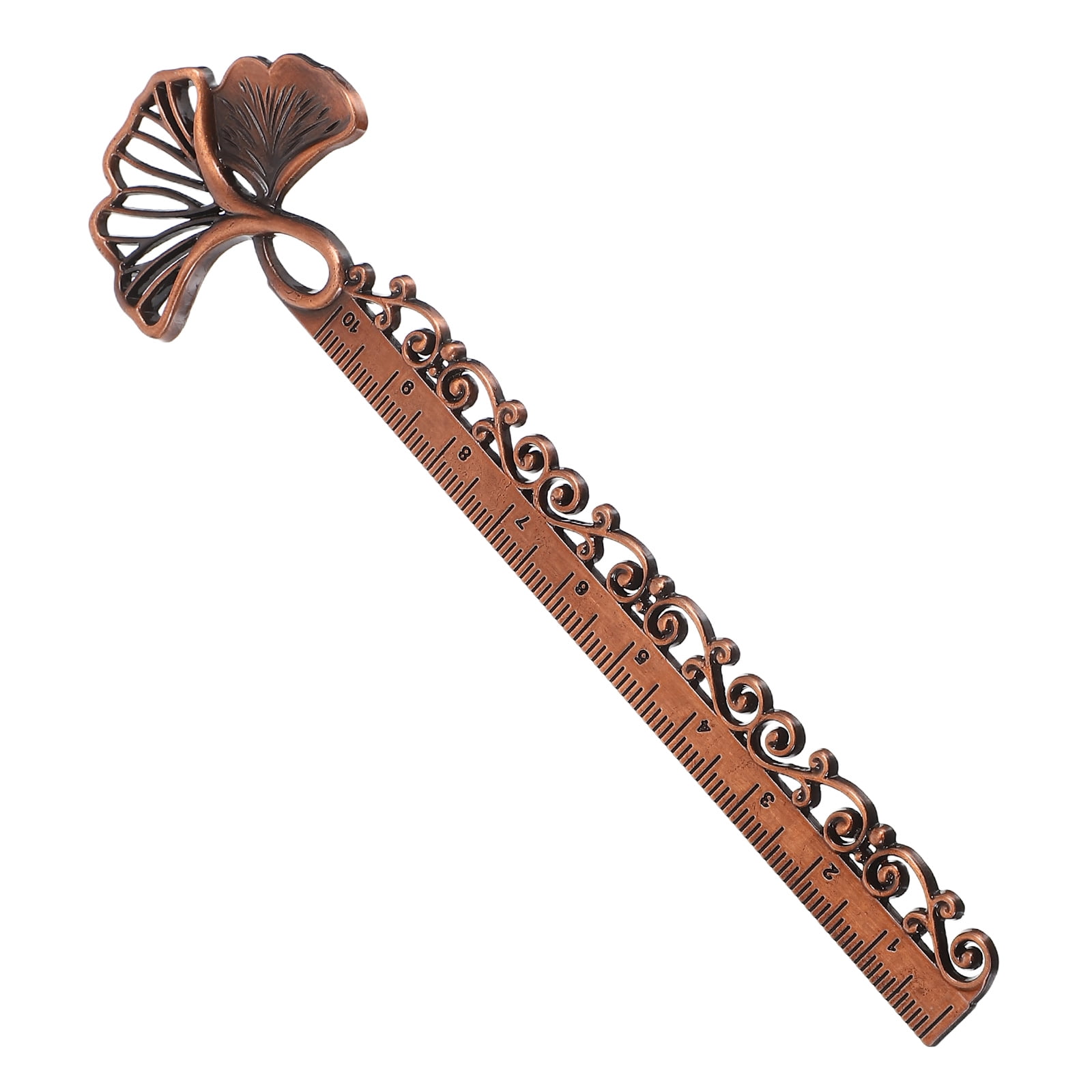 Bookmark Measuring OFFIGAM Chocolate Zinc Alloy Metal Bookmark Ruler with Artistic Vintage ...