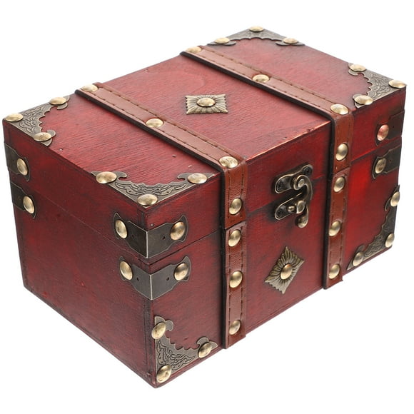 Masteelf  Vintage Storage Box Case Unique Lid Costume Jewelry Gift Boxes for Presents Necklace Miss Red