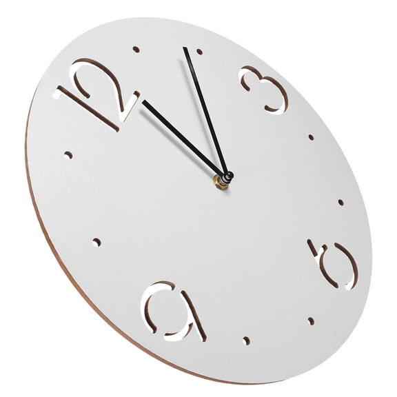 Masteelf Silent Wall Clock White 30x30x0.4cm Modern Design Quiet Movement Home Office Decor