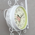 thumbnail image 1 of Masteelf  Wall Clock Traditional Brown Oversized Vintage Decor Home Work White, 1 of 8