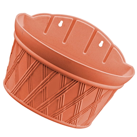 Masteelf Red Concrete Wall Mounted Planter Bowl Basket for Indoor Outdoor Plant Pots Garden Decor