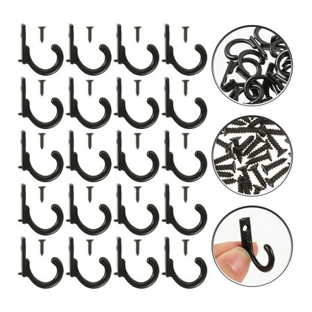 Masteelf Wall Mounted Hooks for Hanging Made of Zinc Alloy Black Color Suitable for Bathroom Kitchen Bedroom
