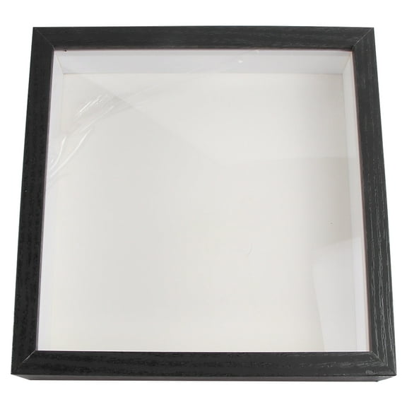Masteelf Wall Mounting Photo Frame Double Sided Glass Float Picture Display Frame Wall for Artwork Pressed Flower Dried Leaves Specimen DIY Paper- Cut Black