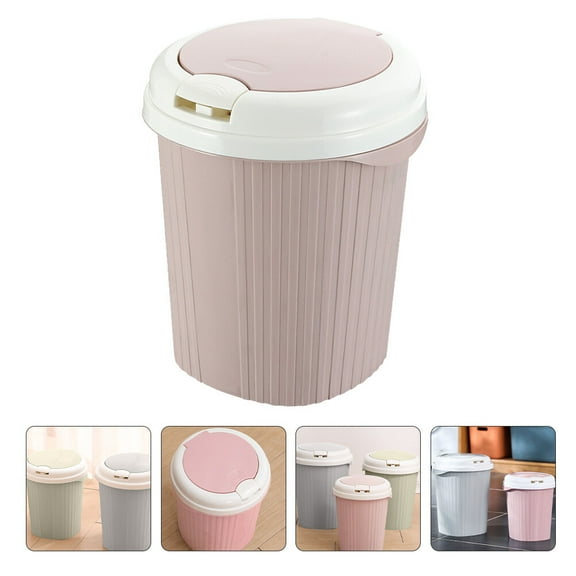 Masteelf Waste Push Trash Can Large Mouth Trash Can Office 31X25X25CM Pink