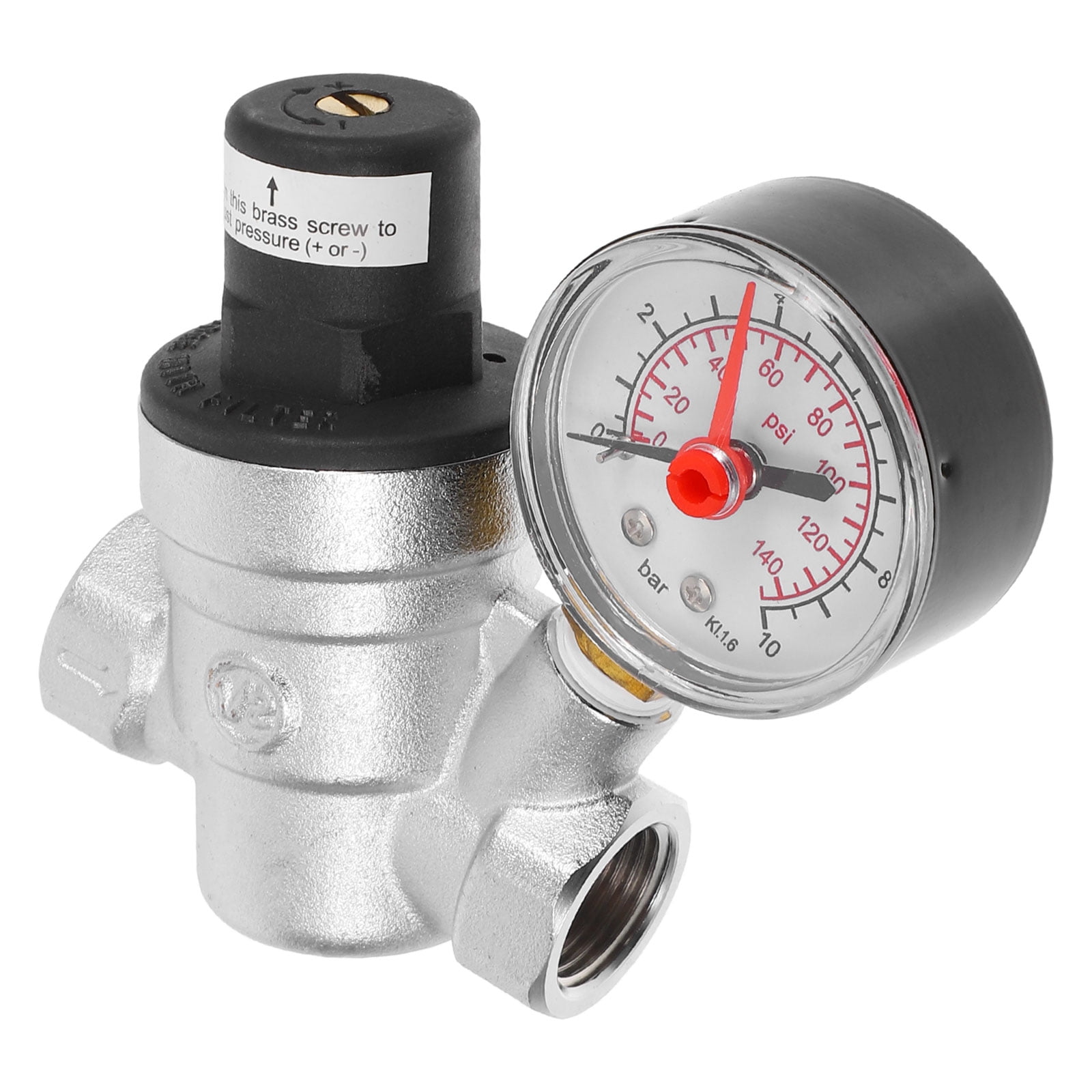 Masteelf  Water Regulator for Rv Pressure Drinking Filter Watering Silver