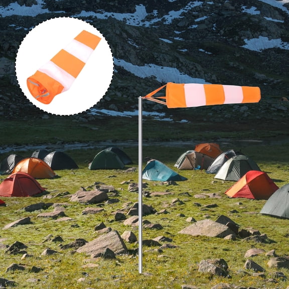 Masteelf All Weather Nylon Wind Sock Weather Vane Windsock Outdoor Waterproof Wind Indicator Wind Measurement Sock Bag Reflective Belt Wind Monitoring Toy
