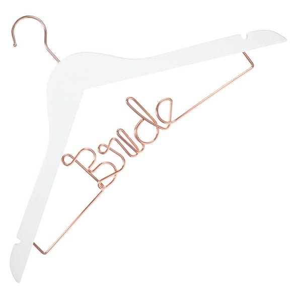 Masteelf Wedding Hanger for Wedding Dress Decoration Multi Wood and Iron with Nonslip Side Slots 17.5 Inches