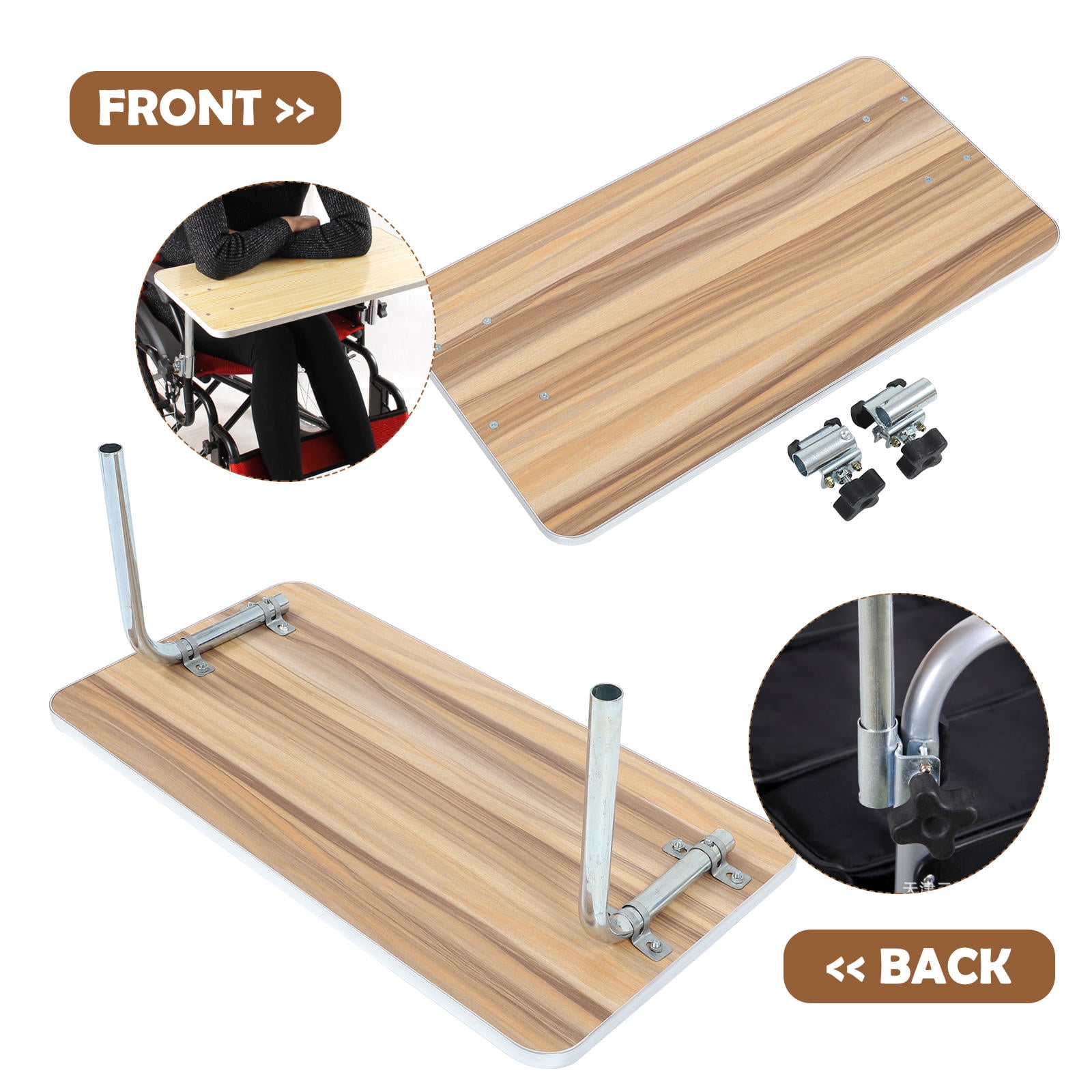 Masteelf Wheelchair Lap Tray Wheelchair Table Board Elder 57X30CM ...