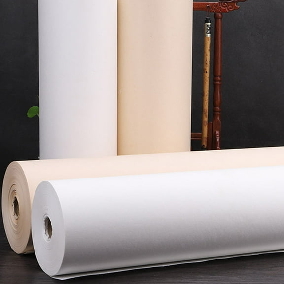 SWETRACE Chinese Paper for Calligraphy White Pulp 1Pack 98.4X1.4X0.04In
