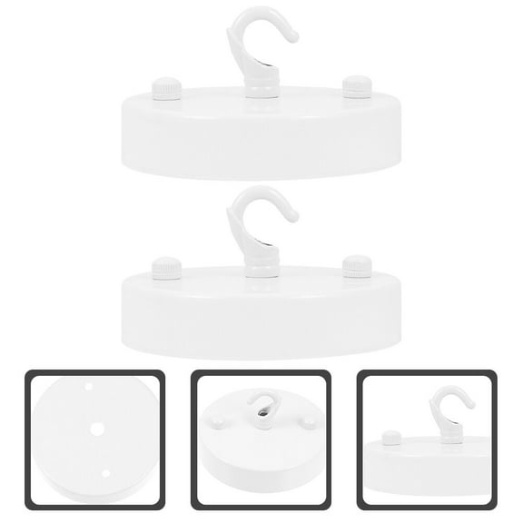 Masteelf White Ceiling Canopy Light Fixture Mounting Plate Kit for DIY Chandeliers 2pcs Iron Aluminum Alloy