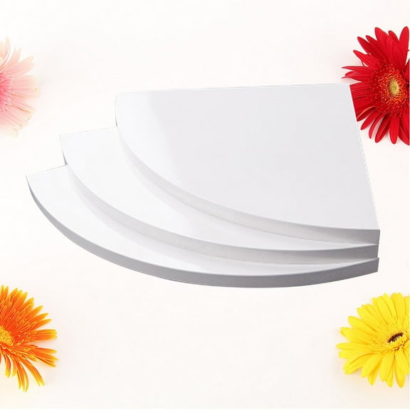 Masteelf White Composite Board Wall Mount Corner Shelves for Display Use 3 Tiers Design Fits Home Office .5x7.8x6.2 Inches