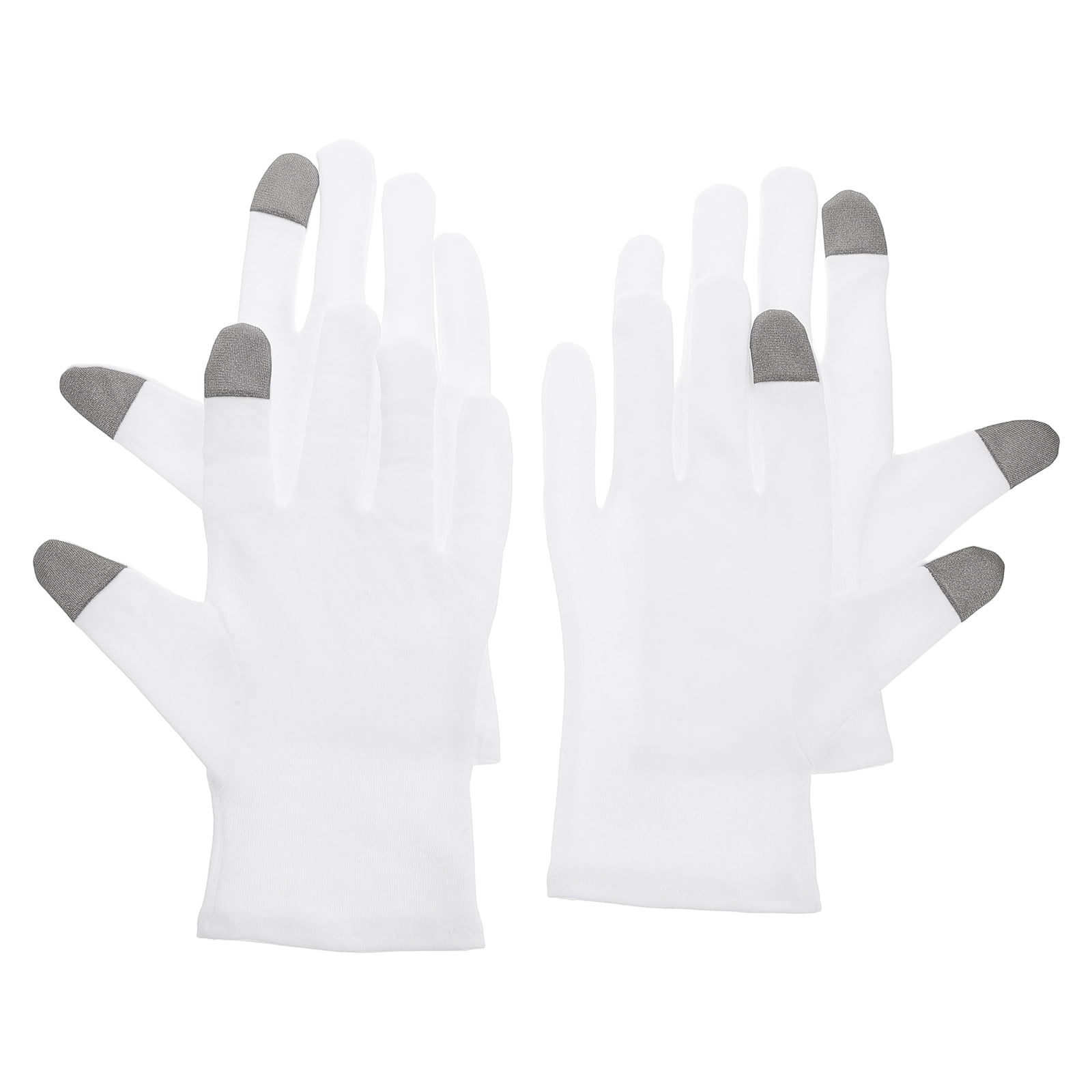 Masteelf White Cotton and Spandex Moisturizing Gloves for Sleep