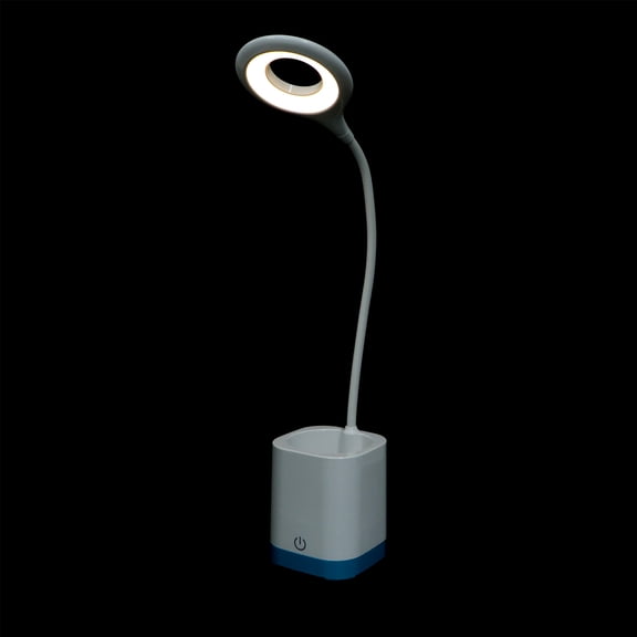 Masteelf White Eyeprotecting Desk Lamp for Reading with USB Charging Plastic Material Flexible Positioning