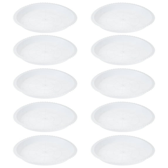 Masteelf White Flower Pot Base with Resin and PP Material for Excellent Durability and Stability 10pcs (260