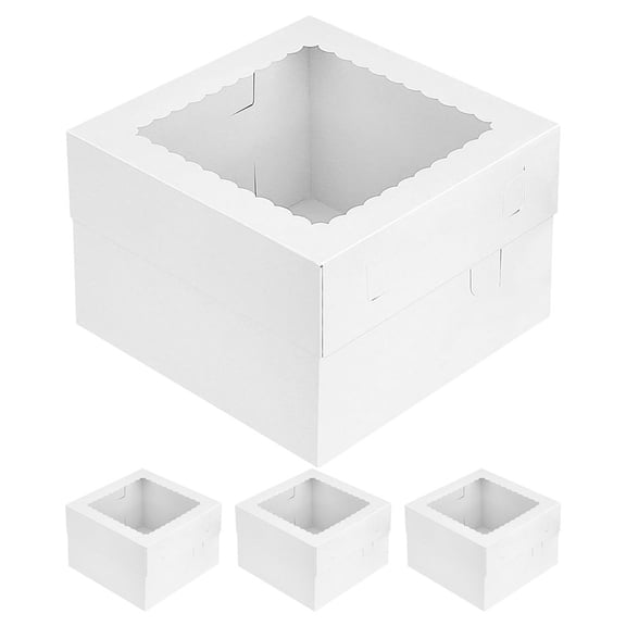 Toddmomy Cake Containers PE for Birthdays Protection 4Pcs 11.99X11.99X7.86in